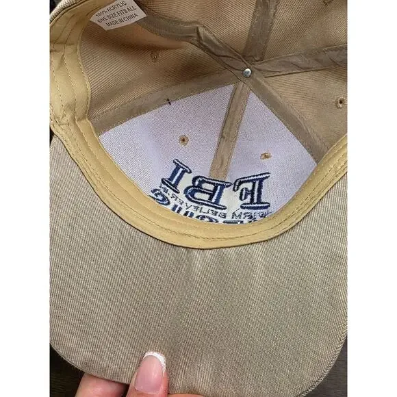 FBI Firm Believer In Jesus Beige Adjustable Baseball Cap Embroidered I Love Jesu - Picture 5 of 9